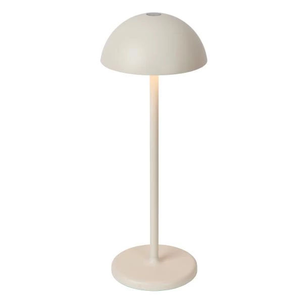 Lucide JOY - Lampe de table Rechargeable Intérieur/Extérieur - Batterie/Piles - Ø 12 cm - LED Dim. - 1x1,5W 3000K - IP54 - Blanc - détail 1